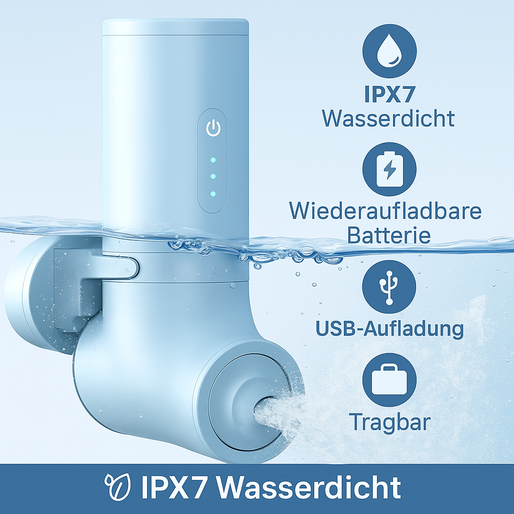 Bath Jet Spa – Kabelloses tragbares Badewannen-Zubehör mit einstellbarer Geschwindigkeit & Blasenmodus