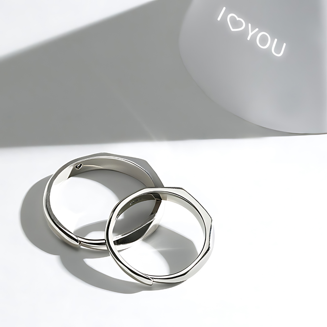 Love Reflection Couple Ring