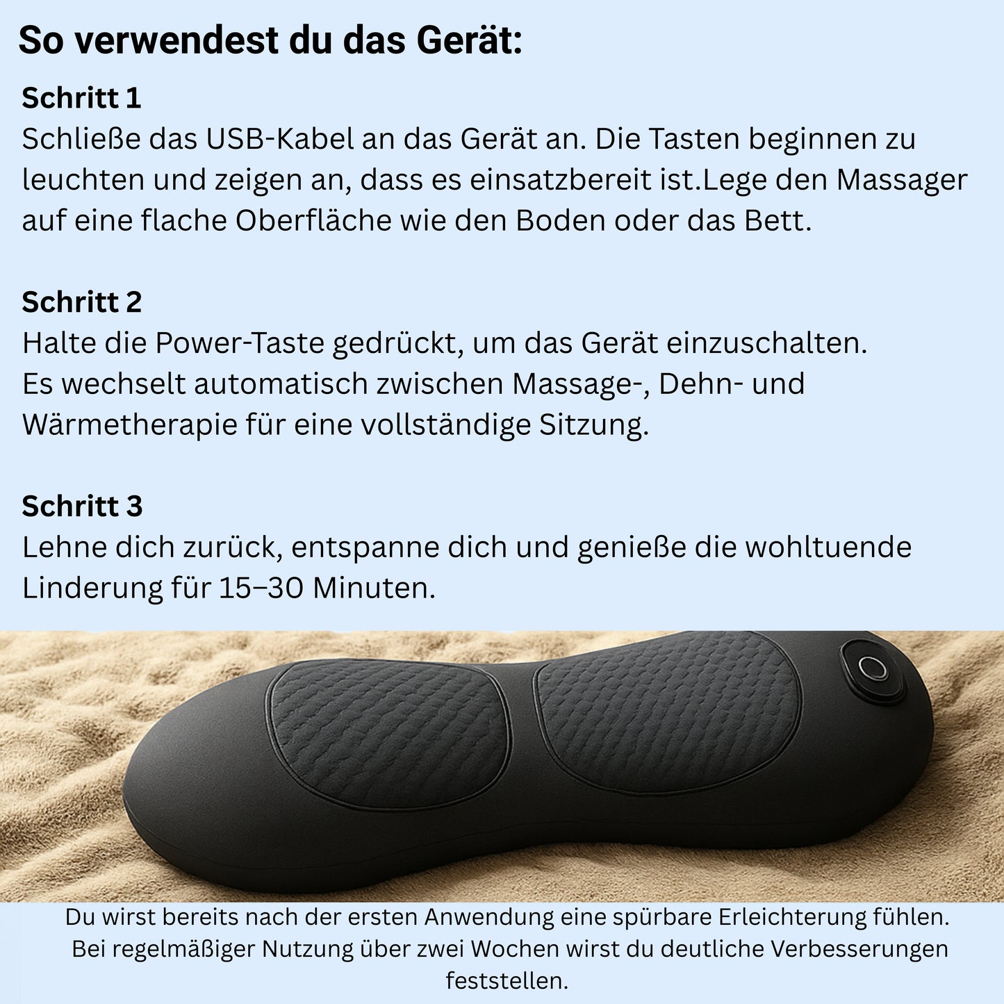 Lendenstützkissen - Dreifach-Fusionsmassagegerät