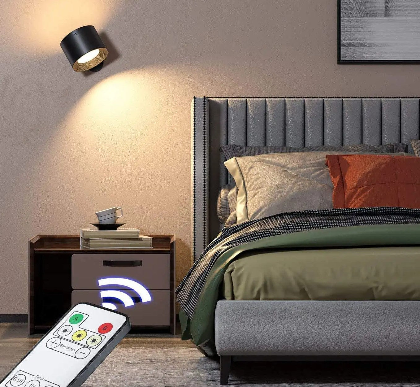 Portable Double Head Wall Light