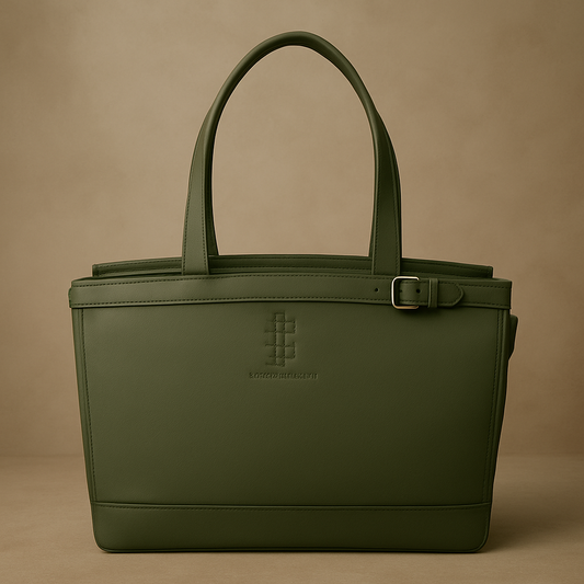 Leder-Organizer: Isoliertes Laptopfach + Schlüssel-Wallet