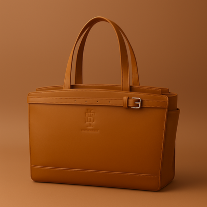 Leder-Organizer: Isoliertes Laptopfach + Schlüssel-Wallet